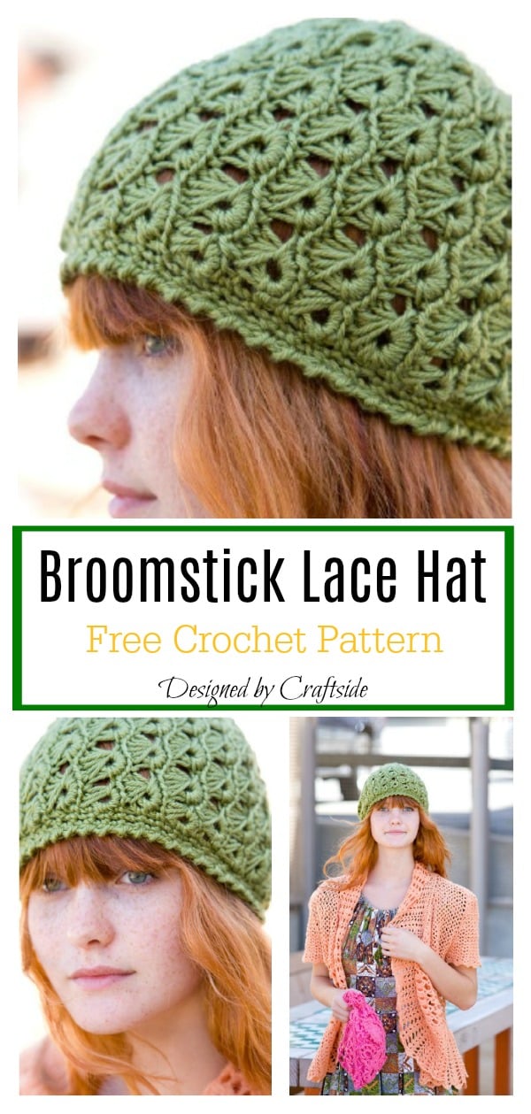 Broomstick Lace Hat Free Crochet Pattern 