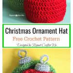 Christmas Ornament Hat Free Crochet Pattern