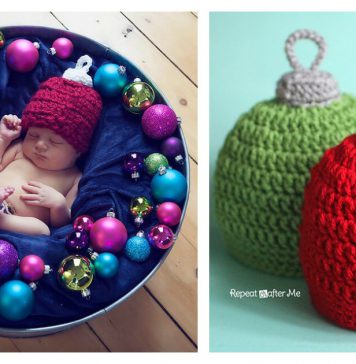 Christmas Ornament Hat Free Crochet Pattern