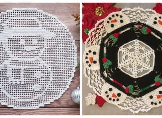 Christmas Snowmen Doily Free Crochet Pattern