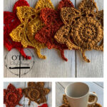 Fall Leaf Mug Rugs Free Crochet Pattern