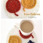 Fallen Leaves Coaster Free Crochet Pattern