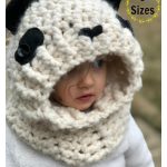 Hooded Panda Cowl Free Crochet Pattern