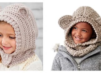 Kids Hooded Cowl Free Crochet Pattern