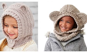 Kids Hooded Cowl Free Crochet Pattern