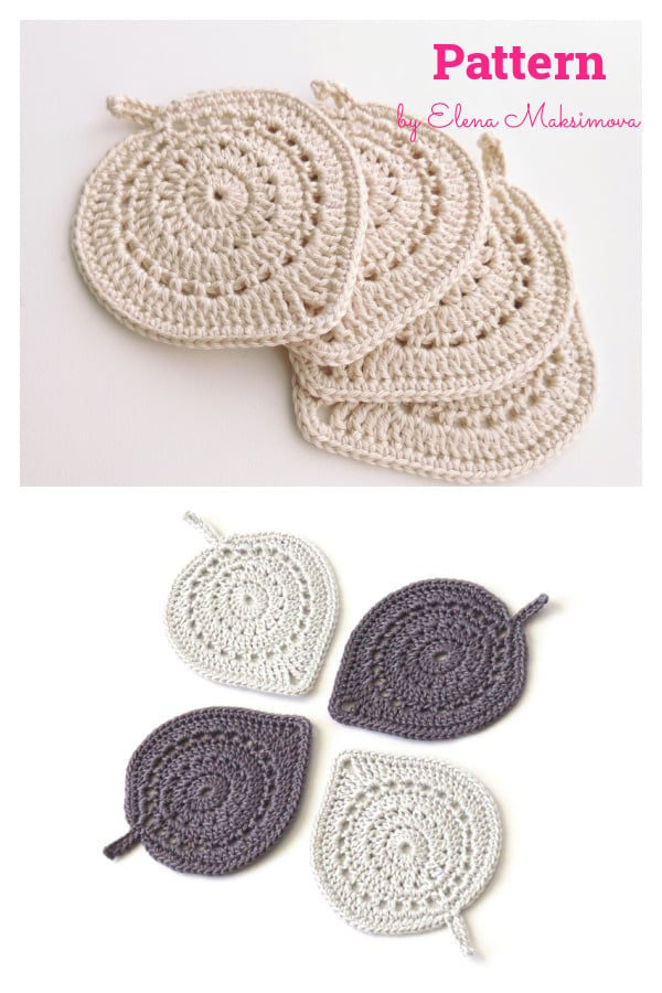 Leaf Coasters Crochet Pattern