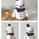 Lennie The Little Snowman Free Crochet Pattern