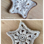 Popcorn Star Ornament Free Crochet Pattern