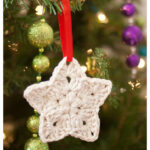 Puff Stitch Christmas Star Ornament Free Crochet Pattern