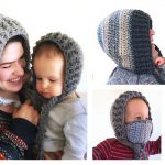 Winter Hood with Removable Mask Free Crochet Pattern