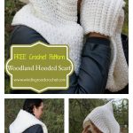 Woodland Hooded Scarf FREE Crochet Pattern