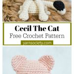 Amigurumi Cecil The Cat Free Crochet Pattern