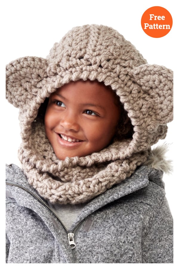 Bear Hood Free Crochet Pattern