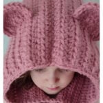 Bear Hooded Cowl Free Crochet Pattern