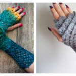 Dragon Scale Fingerless Gloves Crochet Patterns