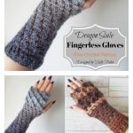 Dragon Scale Fingerless Gloves Free Crochet Pattern