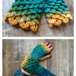 Dragon Tears Fingerless Gloves Crochet Pattern