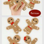 Gingerbread Man Gingerbread Girl Ornament Crochet Pattern