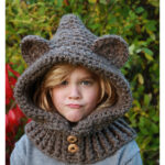 Hooded Bear Cowl Free Crochet Pattern