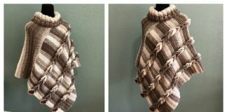 How to Crochet Braided Poncho with Turtleneck