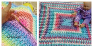 How to Crochet Granny Square Twist Baby Afghan Blanket