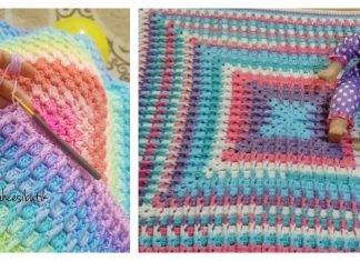 How to Crochet Granny Square Twist Baby Afghan Blanket
