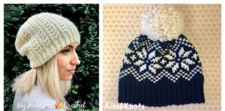 Knit Look Beanie Hat Free Crochet Pattern