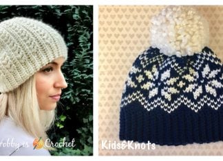 Knit Look Beanie Hat Free Crochet Pattern
