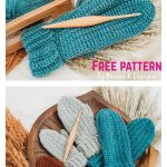 Knit-Look Mittens Free Crochet Pattern