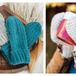 Knit Look Mittens Free Crochet Pattern