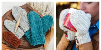 Knit Look Mittens Free Crochet Pattern