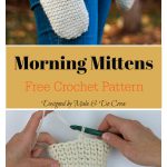 Knit Look Morning Mittens Free Crochet Pattern