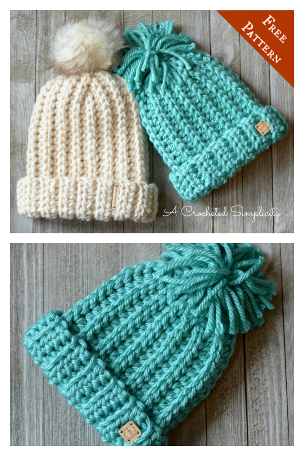 Knit-Look Super Bulky Slouch Free Crochet Pattern