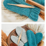 One Piece Mittens Free Crochet Pattern and Video Tutorial