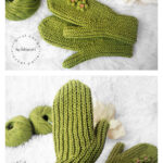 Plain Knit-look Mittens Crochet Pattern