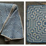 Raspberry Pi Mosaic Throw Free Crochet Pattern