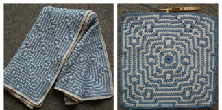Raspberry Pi Mosaic Throw Free Crochet Pattern