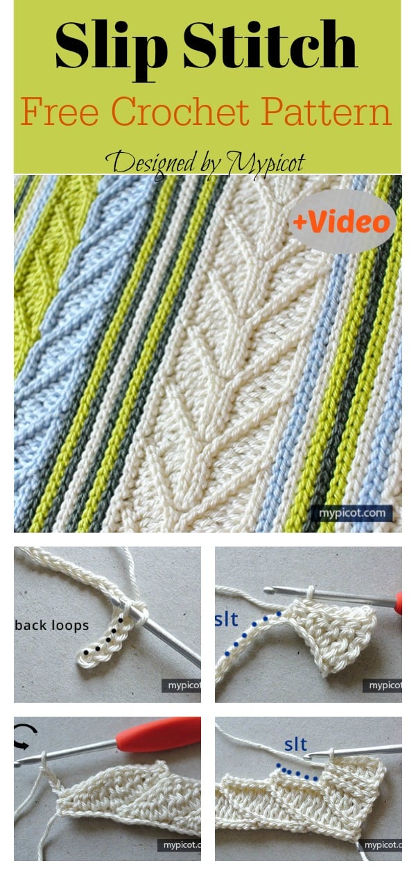 Slip Stitch Free Crochet Pattern and Video Tutorial 