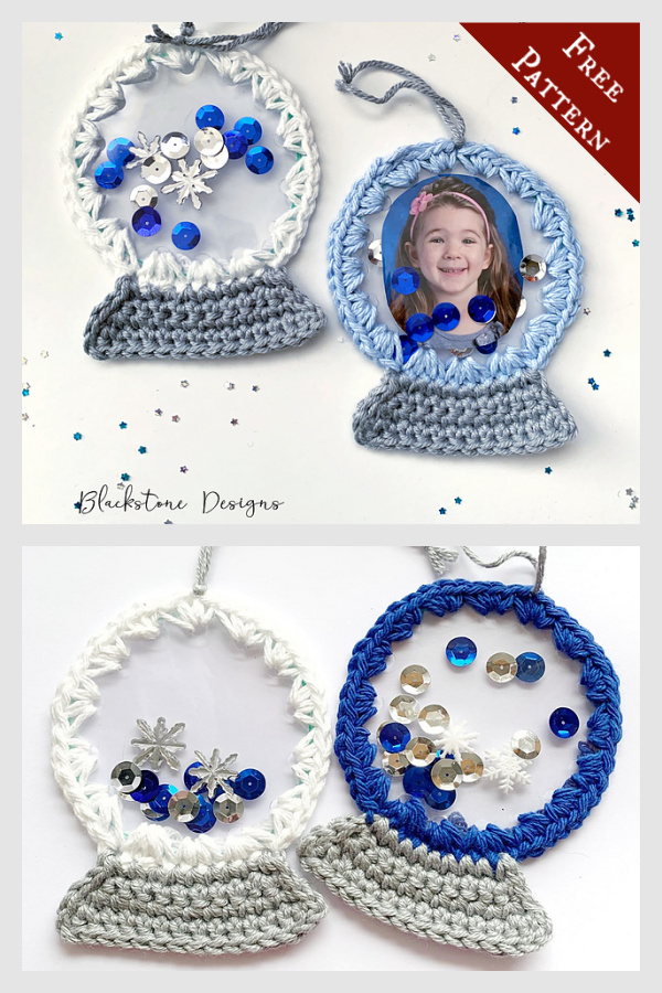 Snowglobe Ornament Free Crochet Pattern