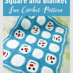 Snowman Granny Square Blanket Free Crochet Pattern