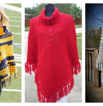 Sporty Poncho Free Crochet Pattern