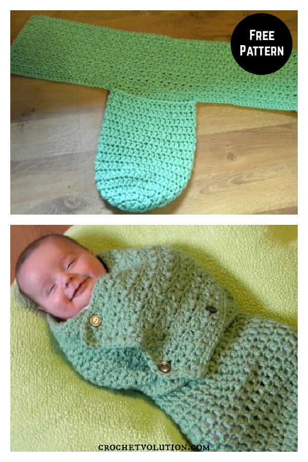 Swaddling Baby Cocoon Free Crochet Pattern 
