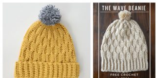 The Wave Beanie Hat Free Crochet Pattern and Video Tutorial