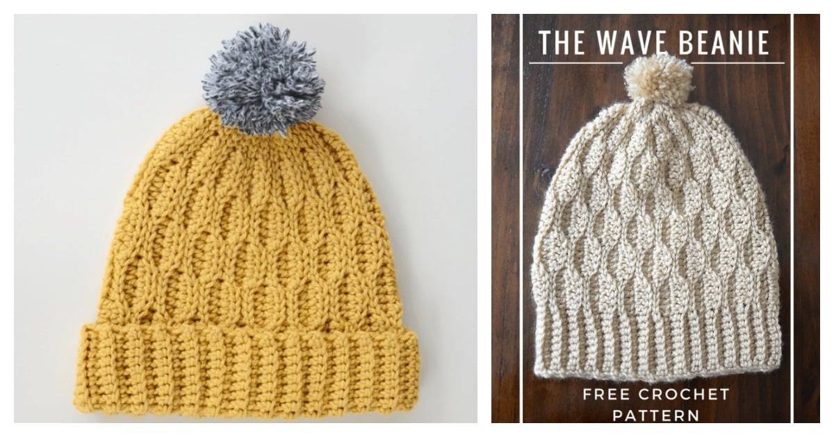 the wave beanie crochet pattern