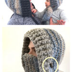 Winter Hood with Removable Mask Free Crochet Pattern
