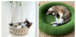 6 Pet Cat Bed Free Crochet Patterns