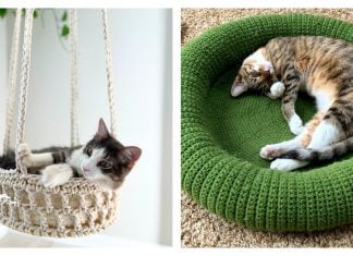 6 Pet Cat Bed Free Crochet Patterns