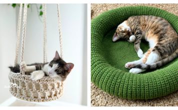 6 Pet Cat Bed Free Crochet Patterns