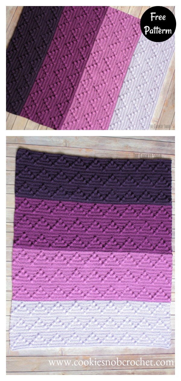 Bobble Wobble Blanket Free Crochet Pattern