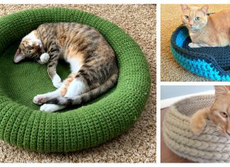 Cat Bed Free Crochet Pattern